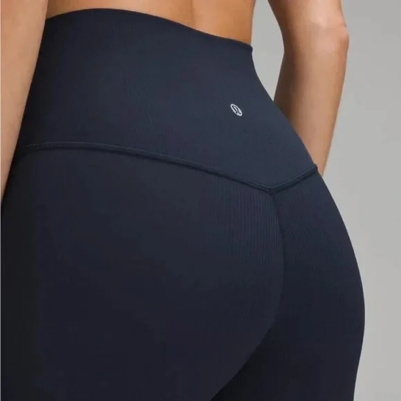 Lululemon Align High-Rise Ribbed Pant 28" TRUE NAVY Size 4 NWOT - Picture 2 of 7